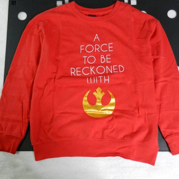 Star Wars Other - Star Wars Rebel Crewneck Sweatshirt Medium Red Logo Force To Be Reckoned With